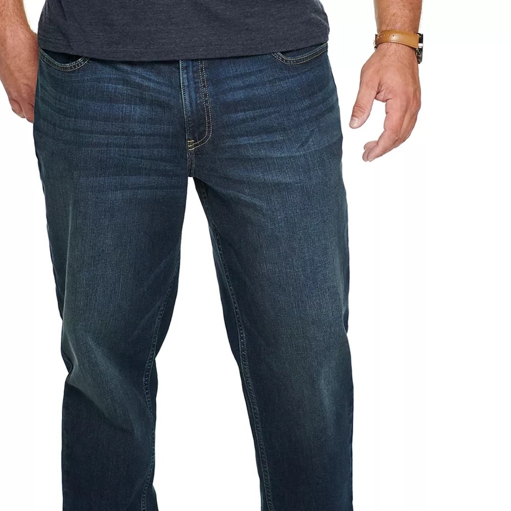 Sonoma Big Tall Cotton Stretch Denim Dark Blue Jeans 42x36 NWT